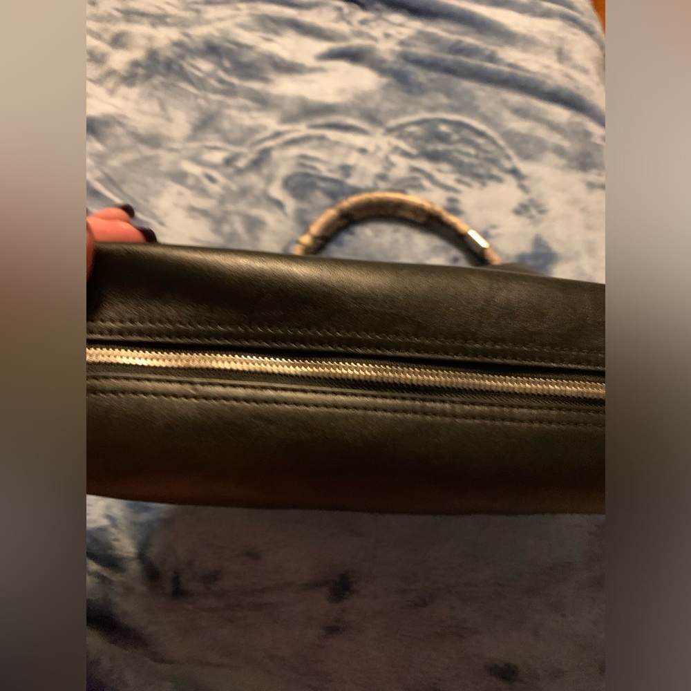 Michael Kors Boho, Black/ Python Zip Dbl Look Pur… - image 4